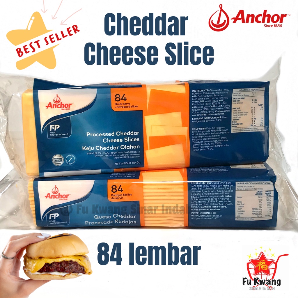 Jual Anchor Red Cheddar Cheese Slice Slice G Shopee Indonesia