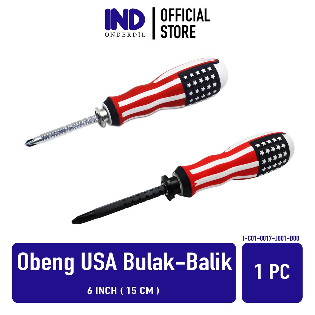 Jual Ind Onderdil Obeng Bendera Usa Amerika Way Magnet Bolak Balik