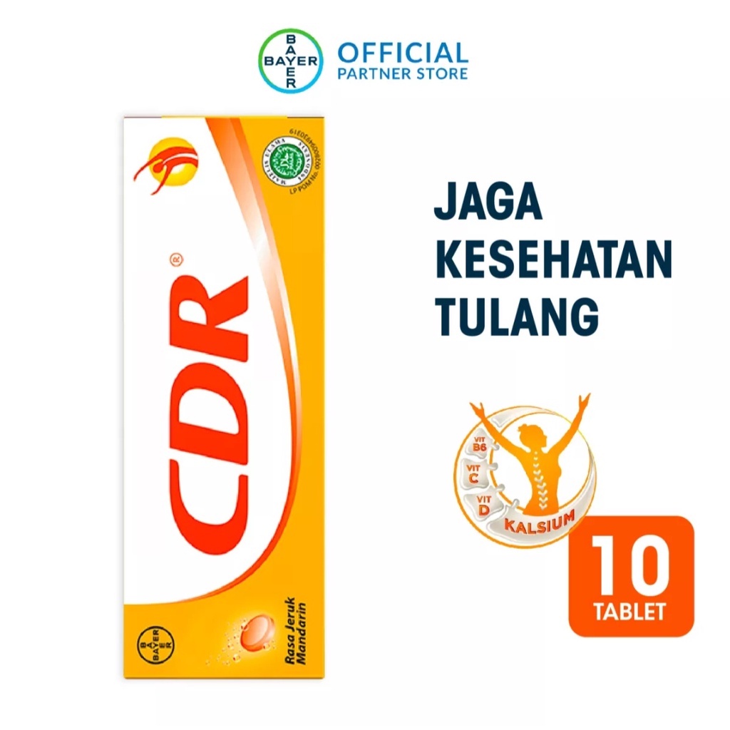 Jual CDR Suplemen Kalsium Rasa Jeruk 10 Tablet ORIGINAL CDR Shopee