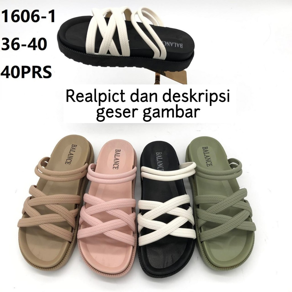 Jual Sandal Wedges Wanita Tinggi Cm Sendal Jelly Anyam Merk