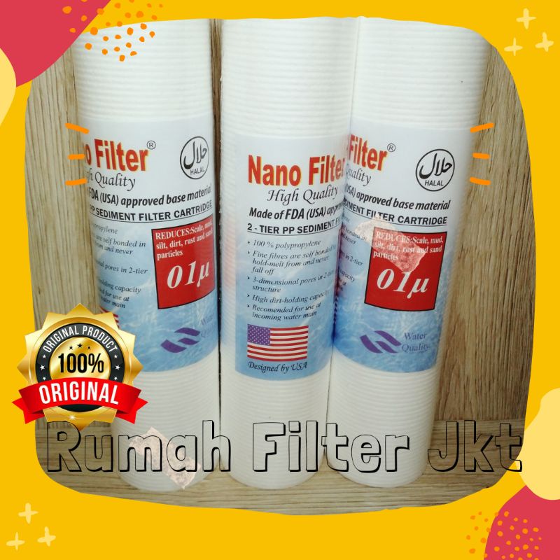 Jual Cartridge Nano Filter Air Micron Saringan Air Water Filter