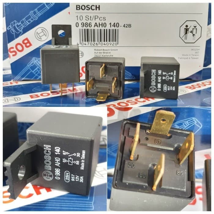 Jual PRS Riley Rellay Relay Kotak BOSCH Kaki 4 K4 12V 30A 0986 AH0 140