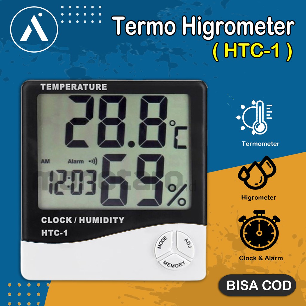 Jual Higrometer Digital Htc Pengukur Suhu Dan Kelembaban Shopee