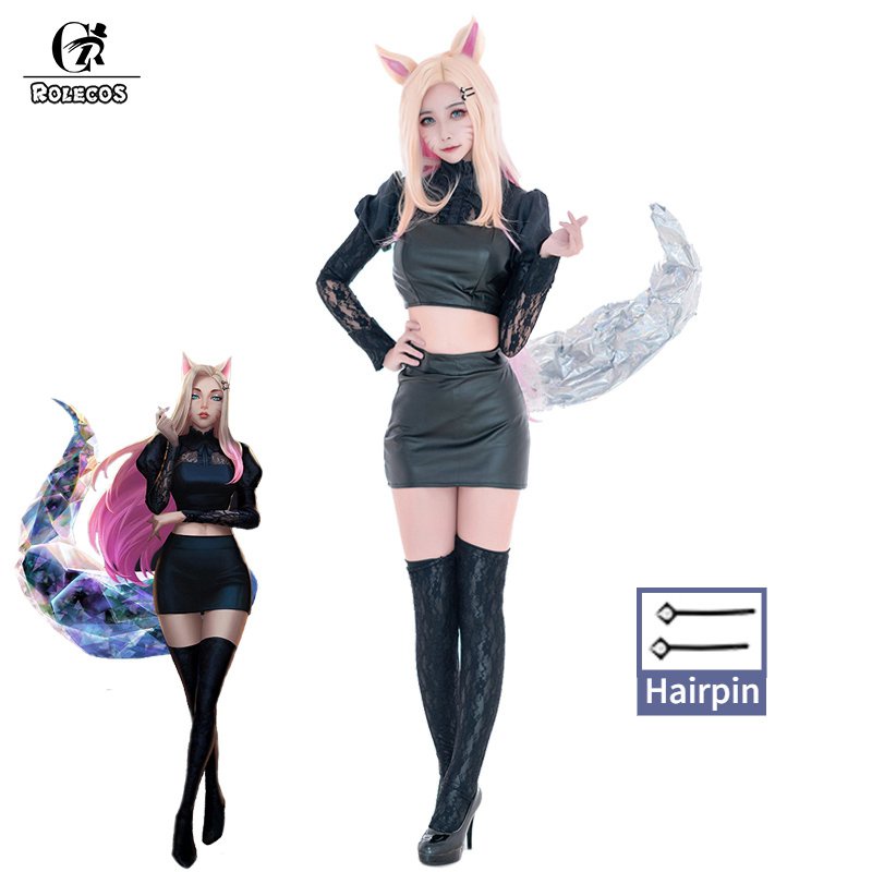 Jual ROLECOS Game LOL KDA Ahri Cosplay Costume LOL KDA The Baddest Ahri