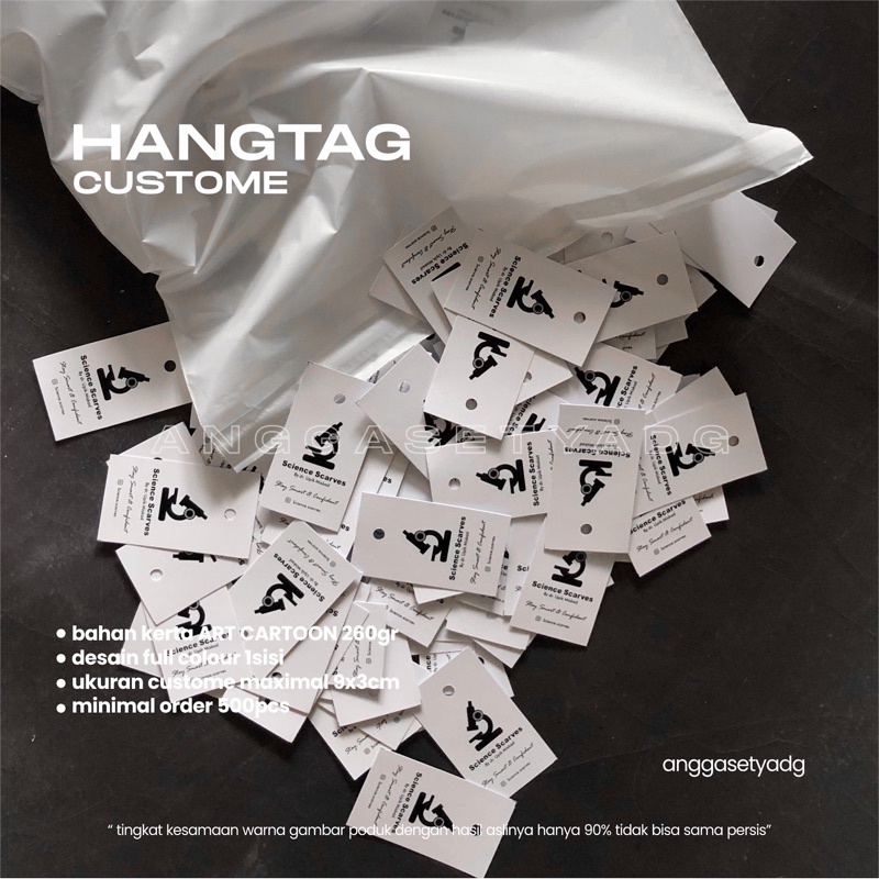 Jual Cetak Hang Tag Pcs Gratis Desain Hangtag Label Baju Kertas