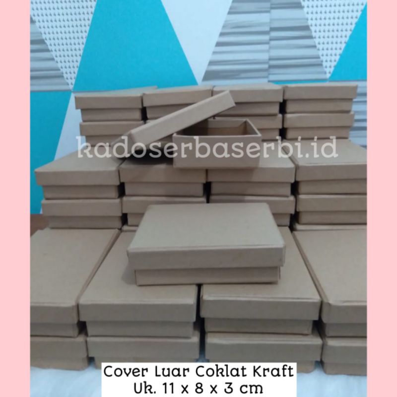 Jual GROSIR Hardbox Uk 11 X 8 X 3 Cm Cover Luar Coklat Kraft Kotak