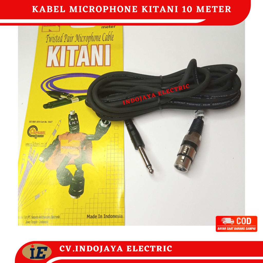 Jual Kabel Mic Kitani Kabel Microphone Jack Xlr Female To Jack Akai