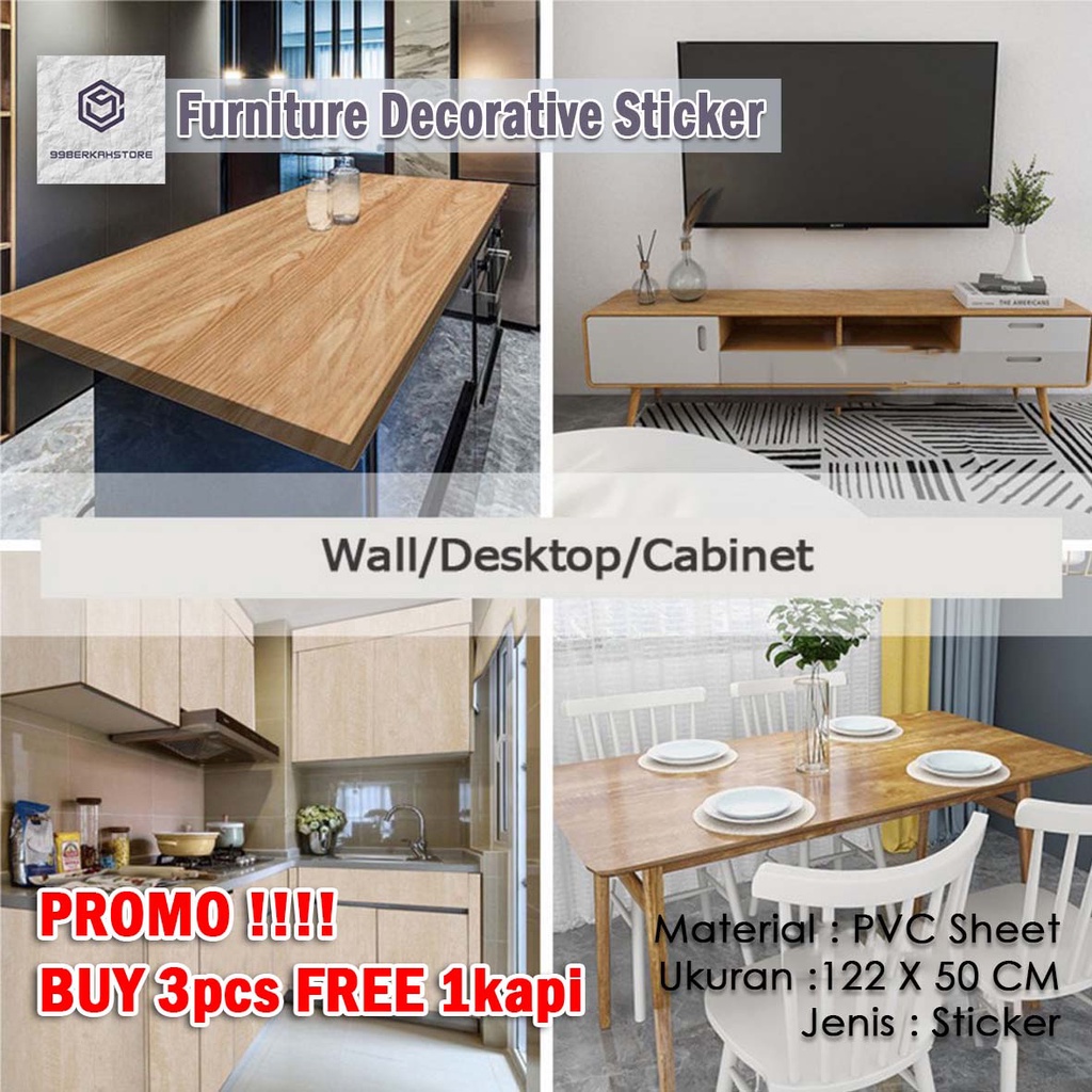 Jual PROMO BUY 3 FREE 1kapi PVC SHEET STICKER PELAPIS FURNITURE