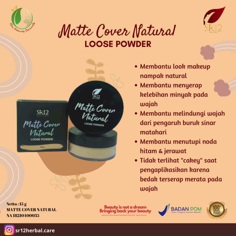 Jual Bedak Tabur Wanita Kulit Berminyak Flek Berjerawat Matte Cover