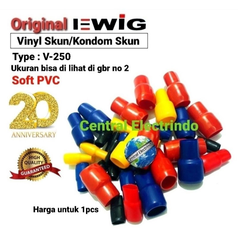 Jual Vinyl Skun Kabel EWIG V 250 Harga Per 1pcs Shopee Indonesia