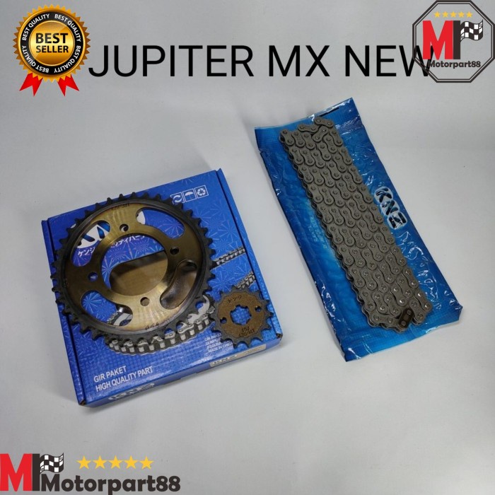 Jual GEAR PAKET GIR SET JUPITER MX NEW 14T 38T 428H 116L KNZ Shopee