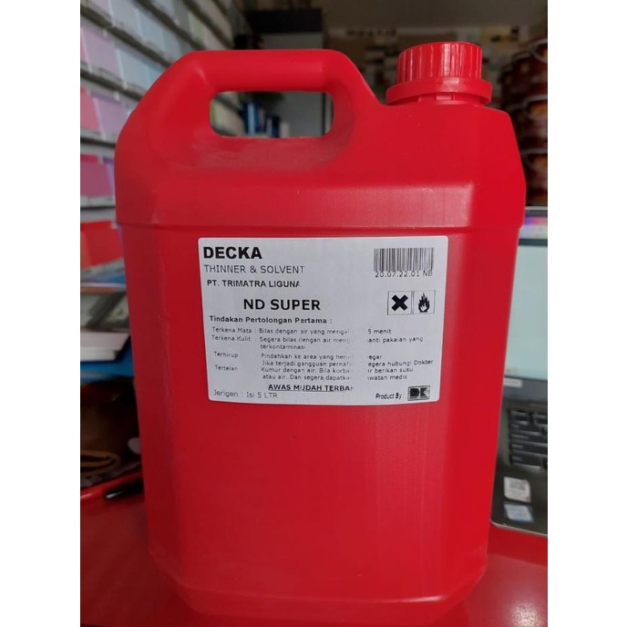 Jual Pertukangan Thinner Eceran Nd Super Jerigen 5 Liter Include