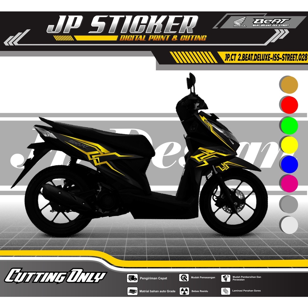 Jual Sticker Beat Deluxe Iss Streeet Stiker Striping Cutting Body