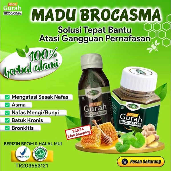 Jual Madu Gurah Brocasma Garansi Ori Atasi Asma Sesak Nafas Batuk