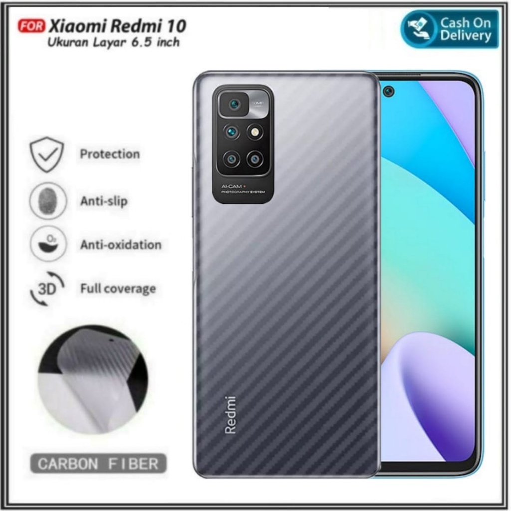 Jual Garskin Carbon Xiaomi Redmi Back Soft Skin Karbon Fiber