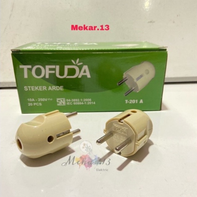 Jual Steker Arde Bulat Tofuda T 201A Colokan Kabel Listrik Shopee