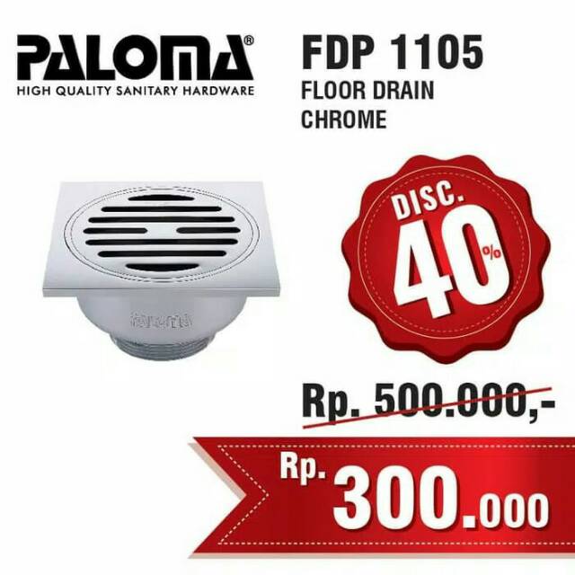 Jual Floor Drain Saringan Air Kamar Mandi Paloma Fdp Ulasan