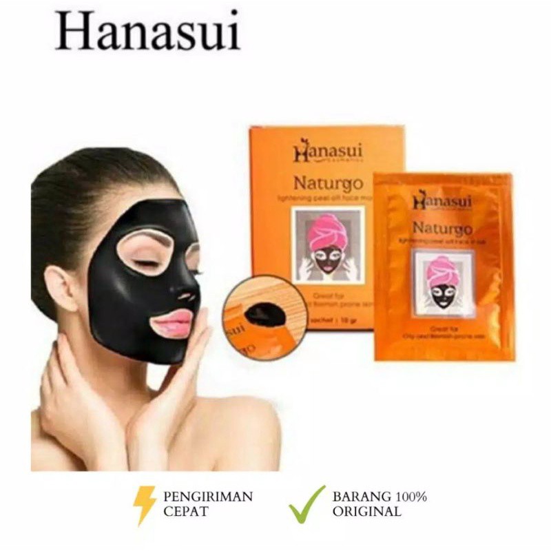 Jual Bpom Hanasui Naturgo Masker Lumpur Hitam Bpom Lighten Peel Off