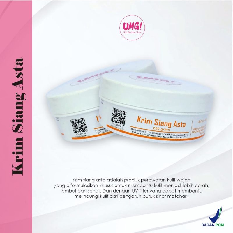 Jual Umg Ulti Matte Glow Gram Day Cream Asta For Normal Skin Or