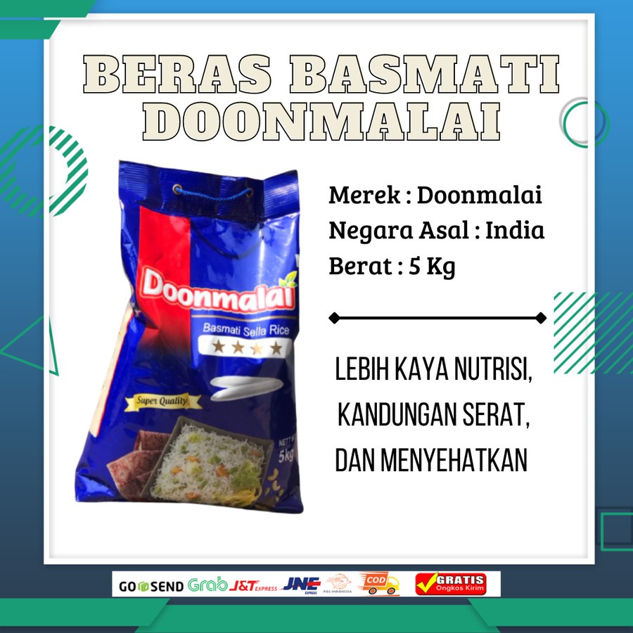 Jual Beras Basmati Doonmalai Kg Sella Rice Kemasan Asli Excusive Murah