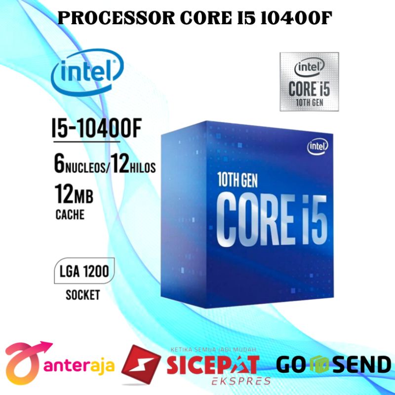 Jual PROCESSOR INTEL CORE I5 10400F BOX LGA 1200 RESMI Shopee Indonesia