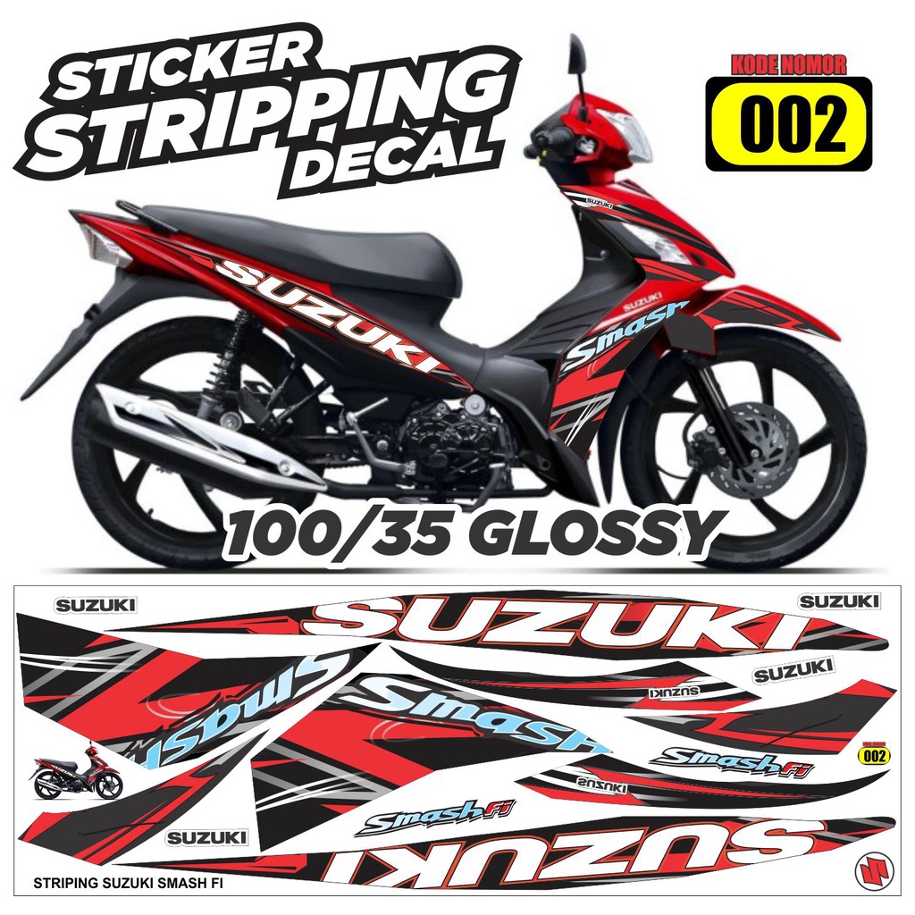 Jual Sticker Decal Striping Suzuki Smash Fi Injeksi Variasi Suzuki