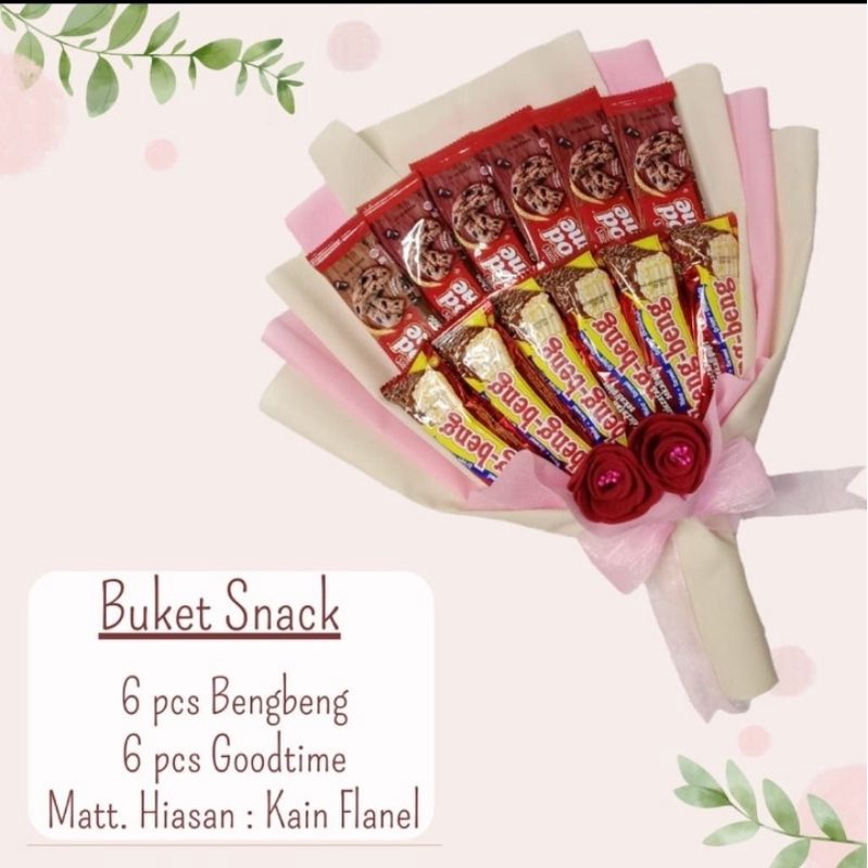 Jual Buket Snack Murah Good Time Beng Beng Free Kartu Ucapan