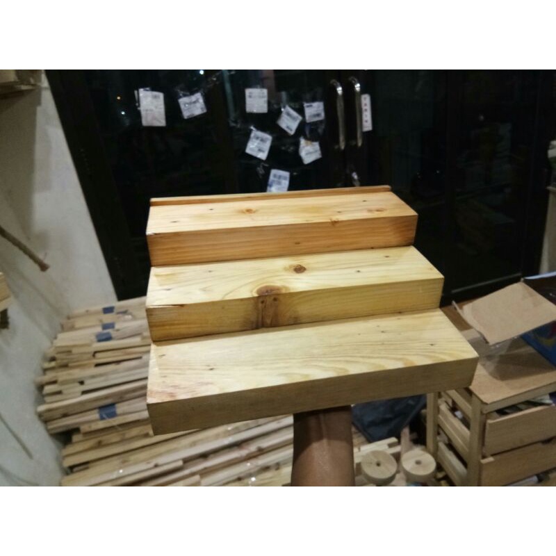 Jual Rak Bumbu Kara Mini Tier Shelf Non Expandable Rak Bumbu Kayu