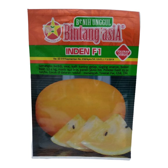 Jual Benih Bibit Semangka Kuning Inden F Bintang Asia Gram