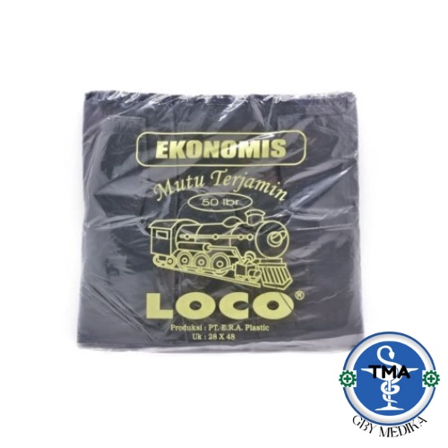 Jual Kantong Plastik Kresek Loco Ekonomis X Hitam Isi Lembar