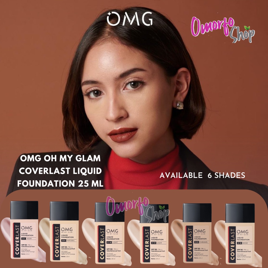 Jual Omorfo OMG Oh My Glam Coverlast Liquid Foundation Alas Bedak