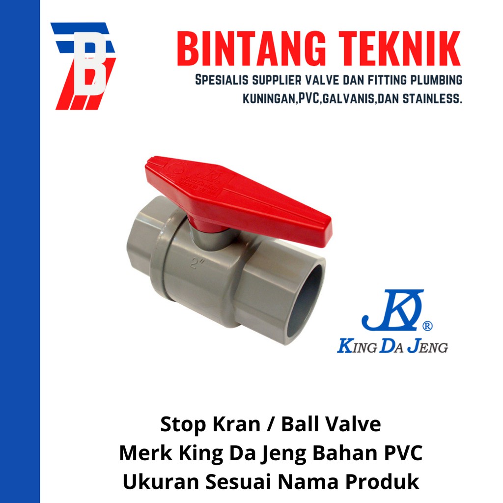 Jual Ball Valve Stop Kran Inch Pvc Kdj Shopee Indonesia