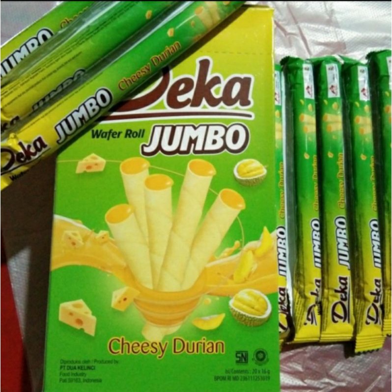 Jual Deka Wafer Roll Jombo Cheesy Durian Harga Box Isi Pics G