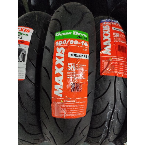 Jual Ban Tubeless Matic Maxxis Greendevil Medium Compound