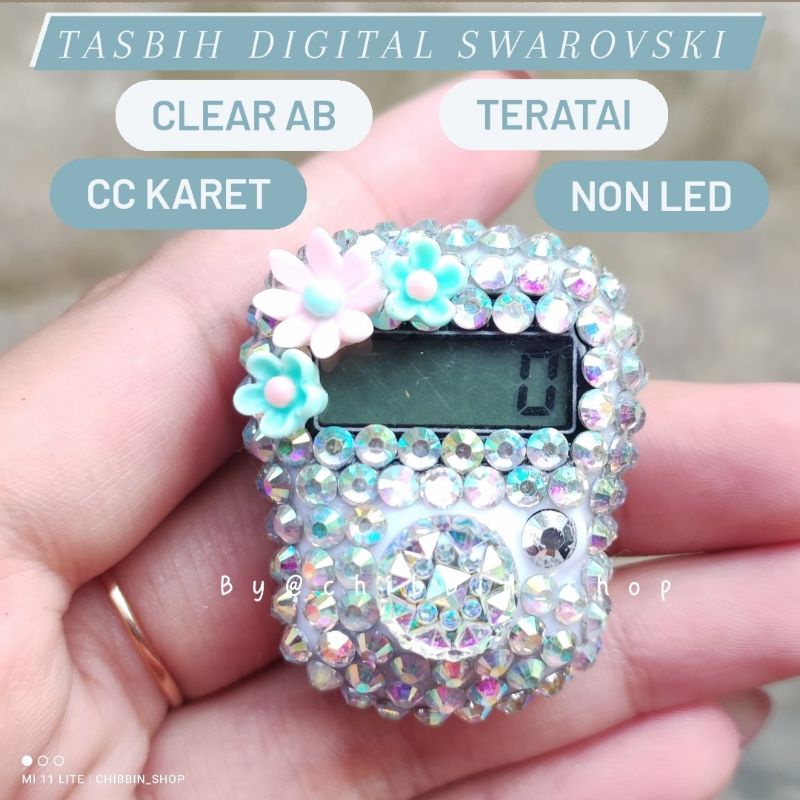 Jual Tasbih Digital Swarovski Non Led Clear Ab Series Shopee