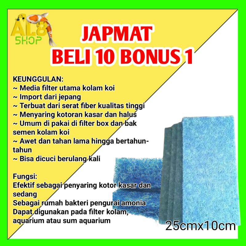 Jual Japmat Media Filter Kolam Ikan Koi Filter Mekanis Penjernih Air