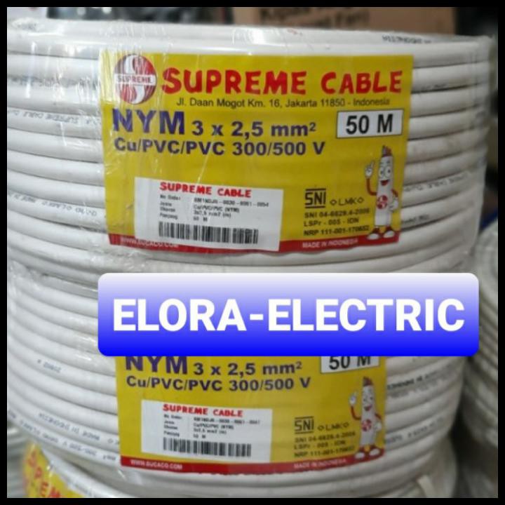 Jual Kabel Listrik Tunggal 3X2 5 Mm Nym 3 X 2 5Mm Supreme 50Meter