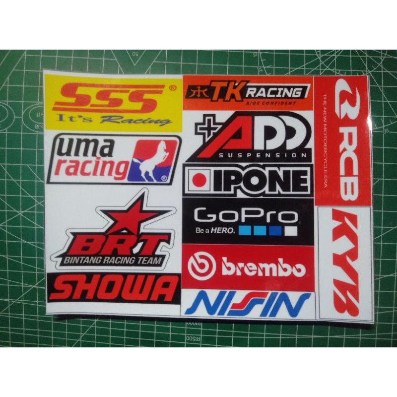 Jual Stiker Pack Sponsor Racing Isi Ukuran X Cm Shopee Indonesia