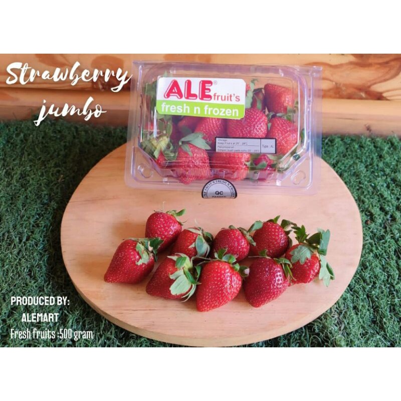 Jual Strawberry Fresh Grade Jumbo 500 Gram Stoberi Strawberry