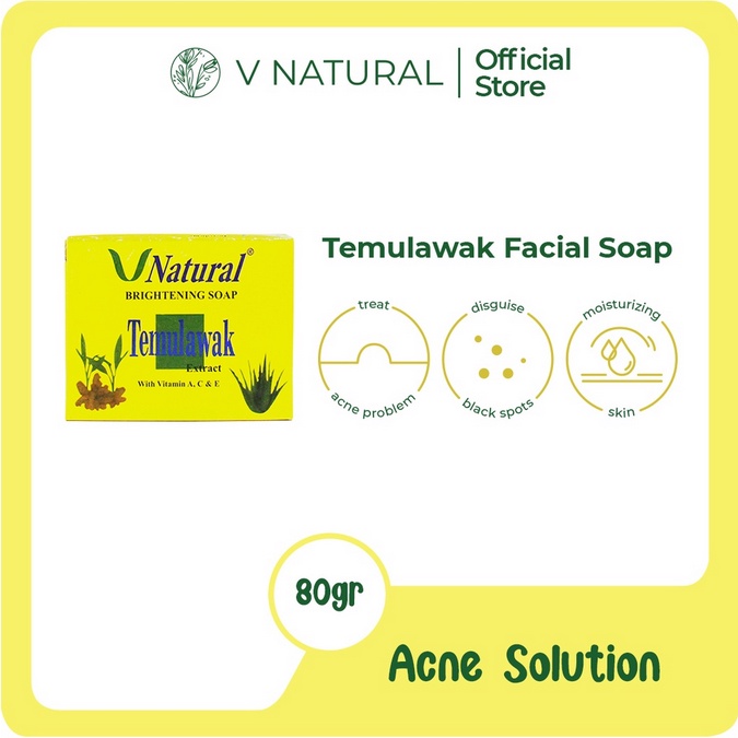 Jual V NATURAL TEMULAWAK Facial Foam Cuci Muka Cream Serum