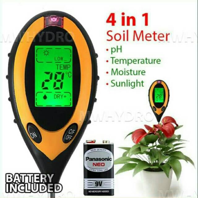 Jual Alat Digital Pengukur Ph Tanah Digital Soil Analyzer Tester Meter