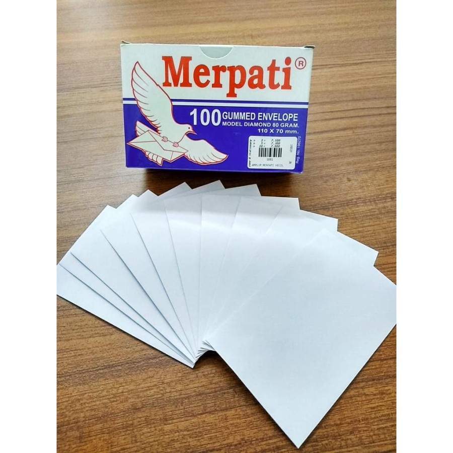 Jual Amplop Merpati Kecil Putih Polos Model Diamond X Mm