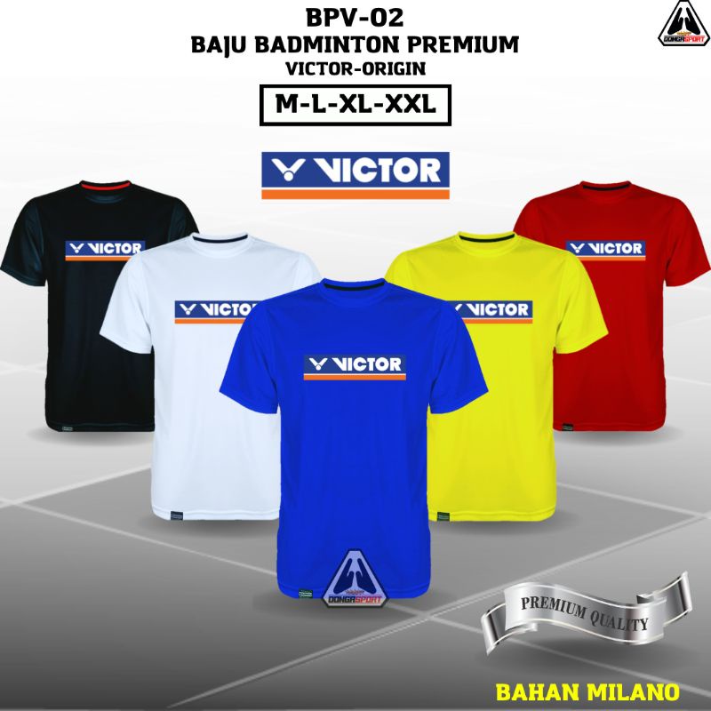 Jual BPV 02 VIC ORIGIN BAJU BADMINTON PREMIUM DEWASA KAOS BADMINTON