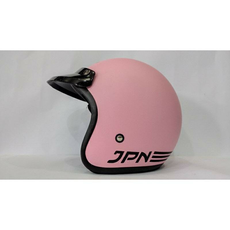 Jual Helm Bogo Retro Jpn Arc Pink Pastel Doff Kaca Flat Datar Visor