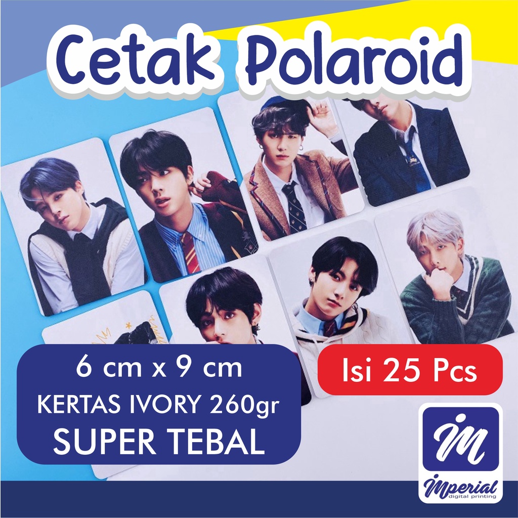 Jual Cetak Polaroid Custom Print Photocard Bts Nct Kpop Ukuran R