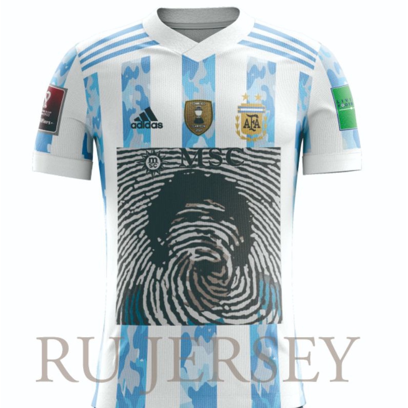 Jual Jersey Argentina Tributo Maradona Full Printing Shopee