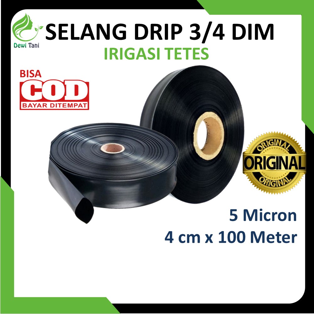 Jual Selang Drip Irigasi 5 Micron X 100 Meter Pipa 3 4 Dim Shopee