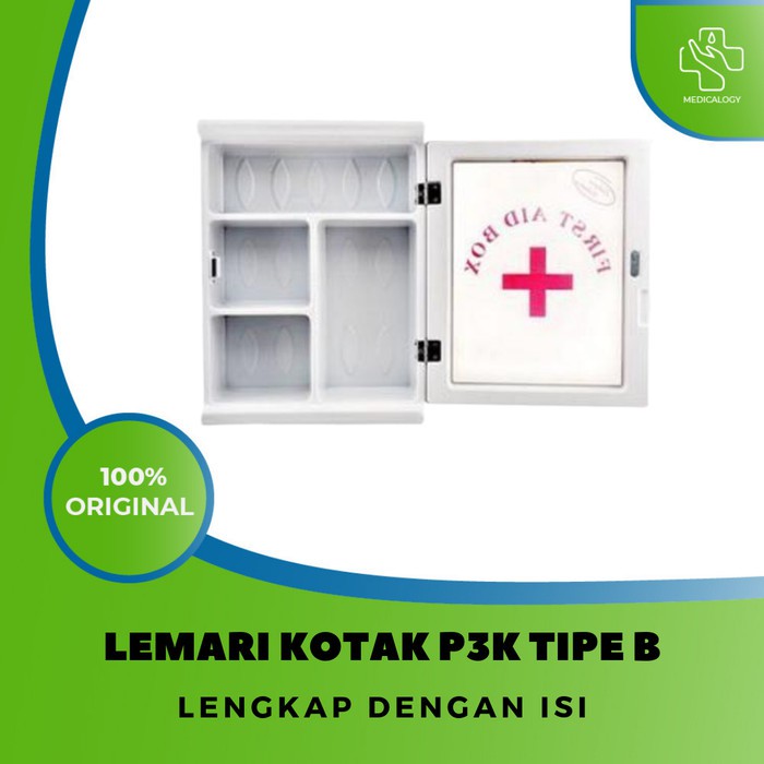 Jual TERLENGKAP LEMARI KOTAK P3K TIPE B LENGKAP DENGAN ISI UNTUK 50