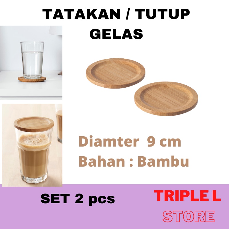 Jual Tatakan Tutup Gelas Cangkir Mug Coaster Bambu Set Pcs Shopee