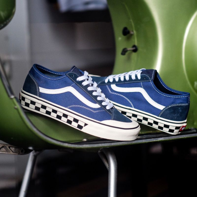 Jual Vans Style Decon Sf Checkerboard True Blue Shopee Indonesia